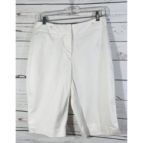 Worthington Pants - Worthington White Shorts Womans Sz 6 Modern Fit Pockets Career Flat Front Travel